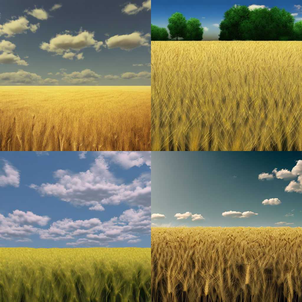 A wheat field in the spring