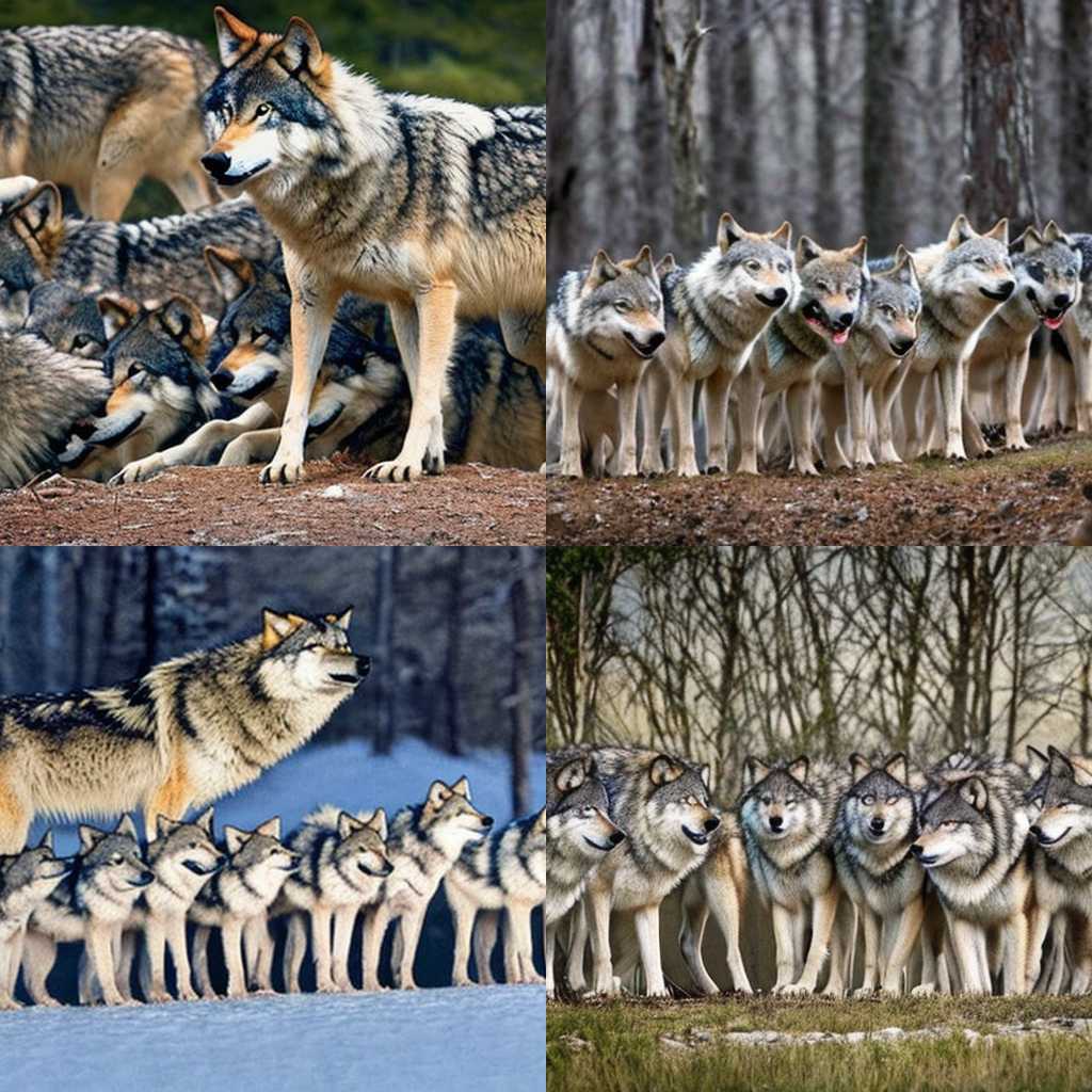 A wolf calling its pack