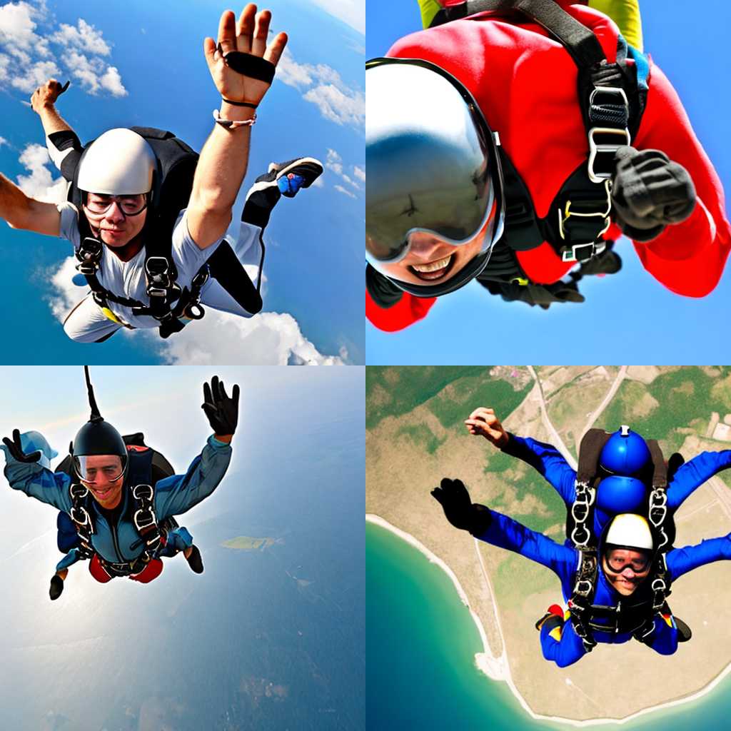 A skydiver ready to jump