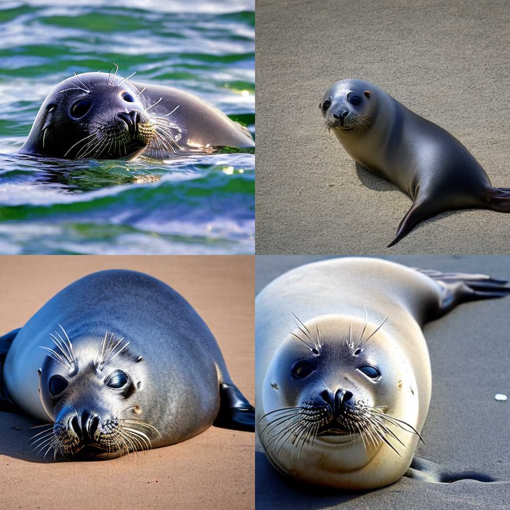 A sunbathing seal