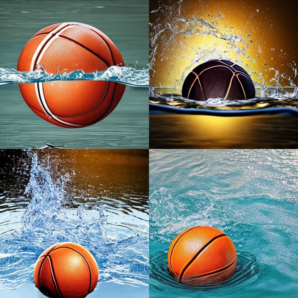 A basketball in water