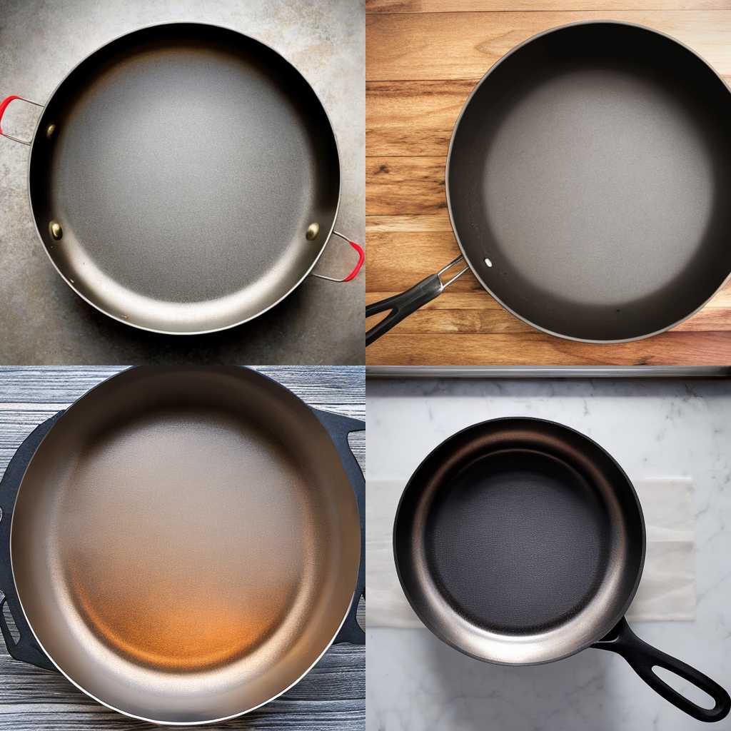 An empty pan heated for a long time