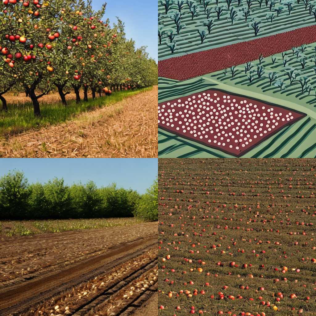 An apple orchard after harvesting is over