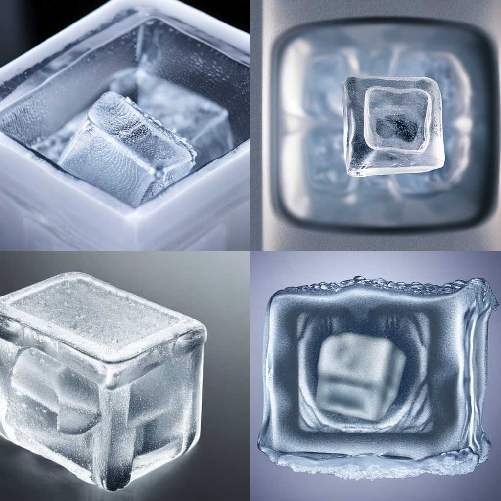 An ice cube in a freezer