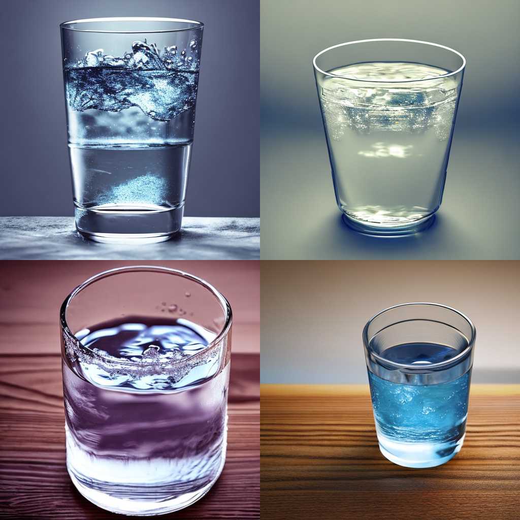 A glass of water placed on a table