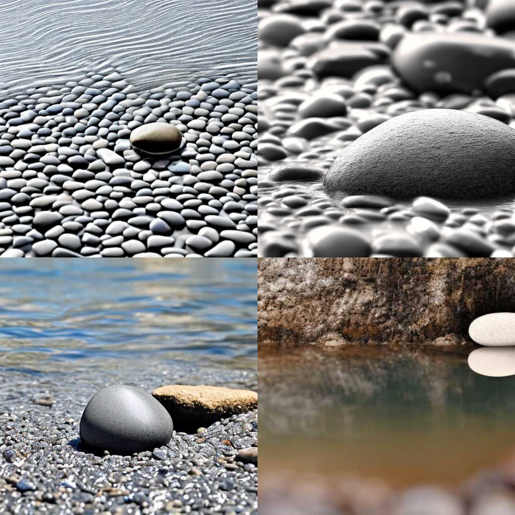 A pebble near the water