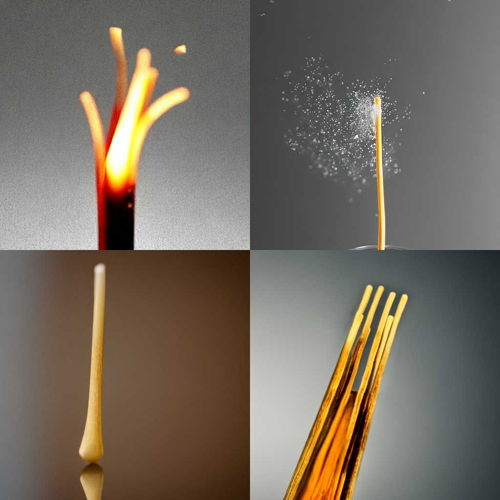 A matchstick struck against a glass