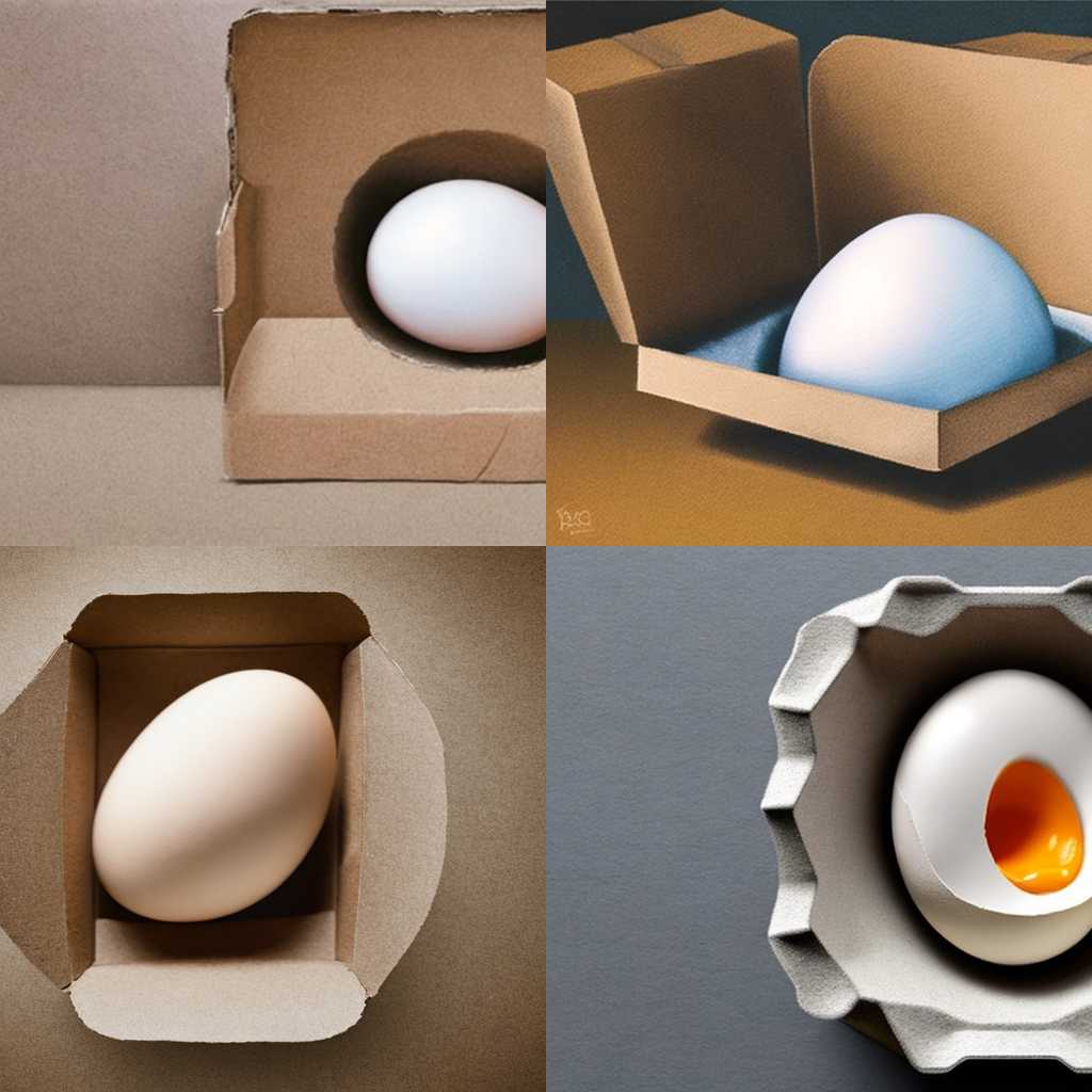 An egg in a carton