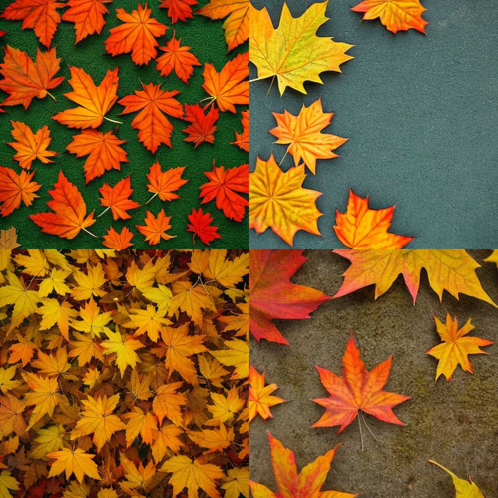 Maple leaves during autumn