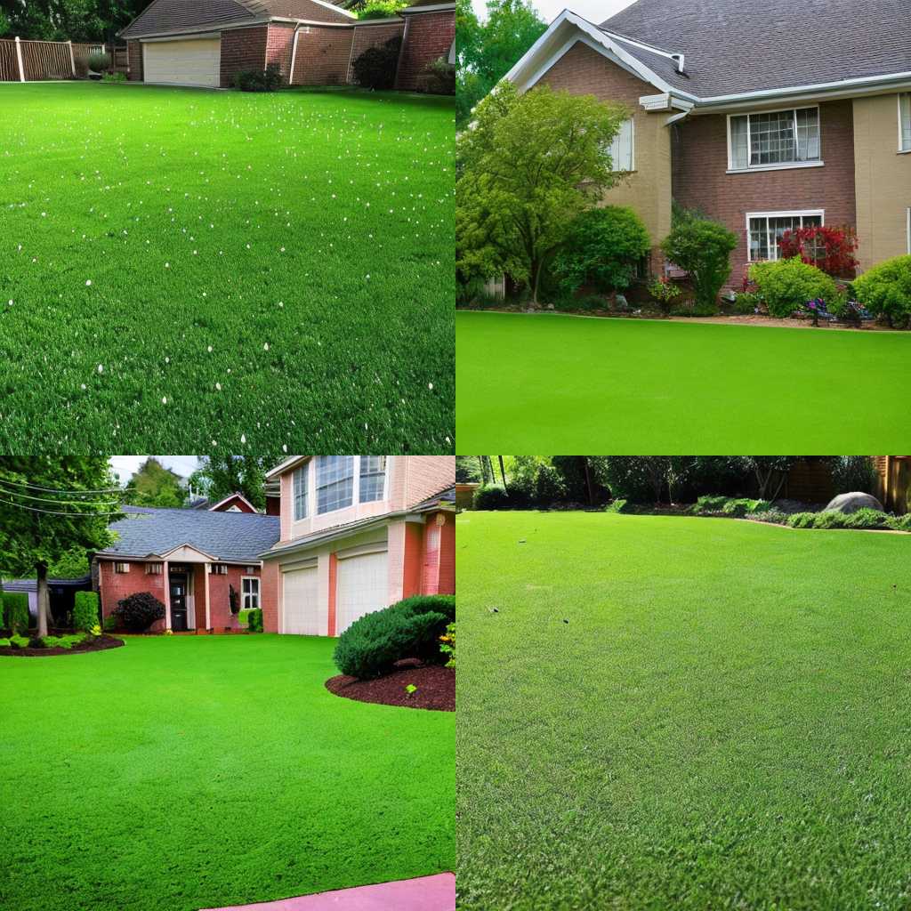 A regularly watered lawn