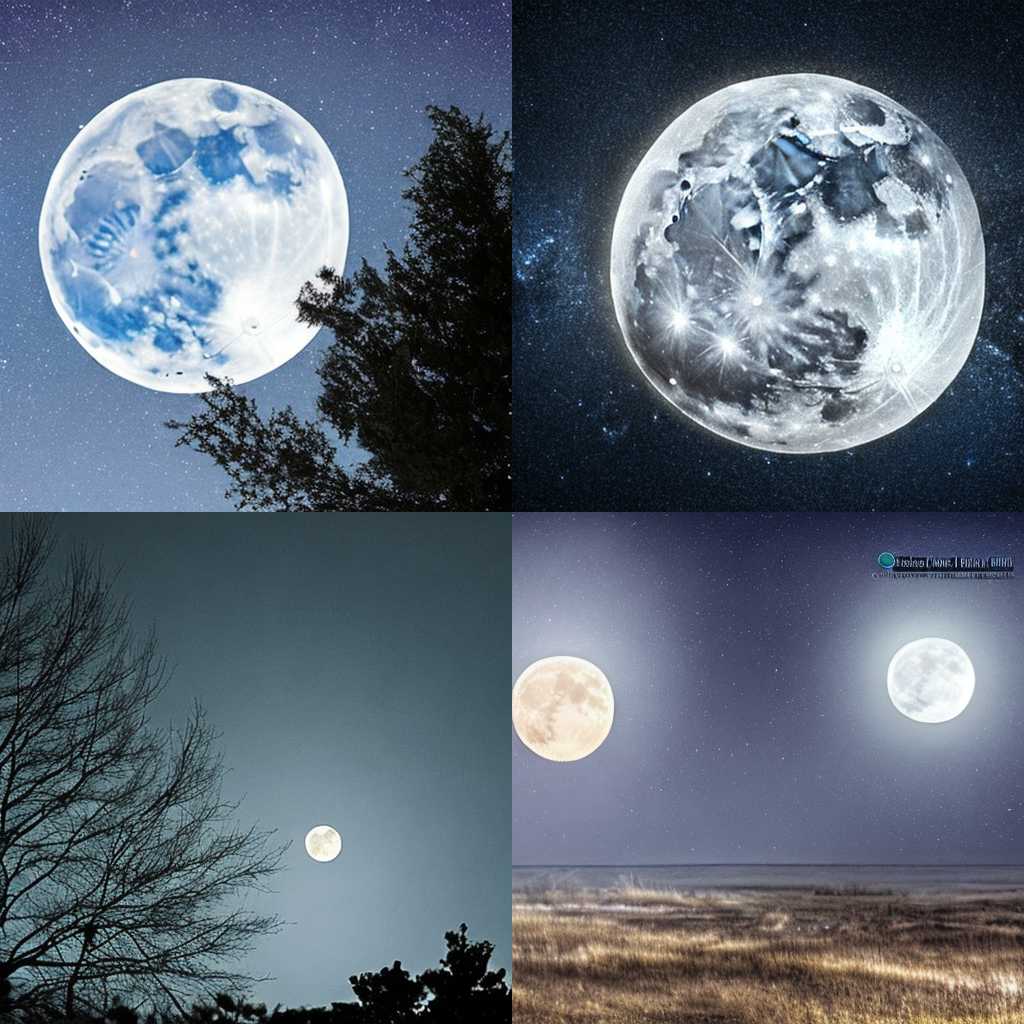 A night sky on a full moon night