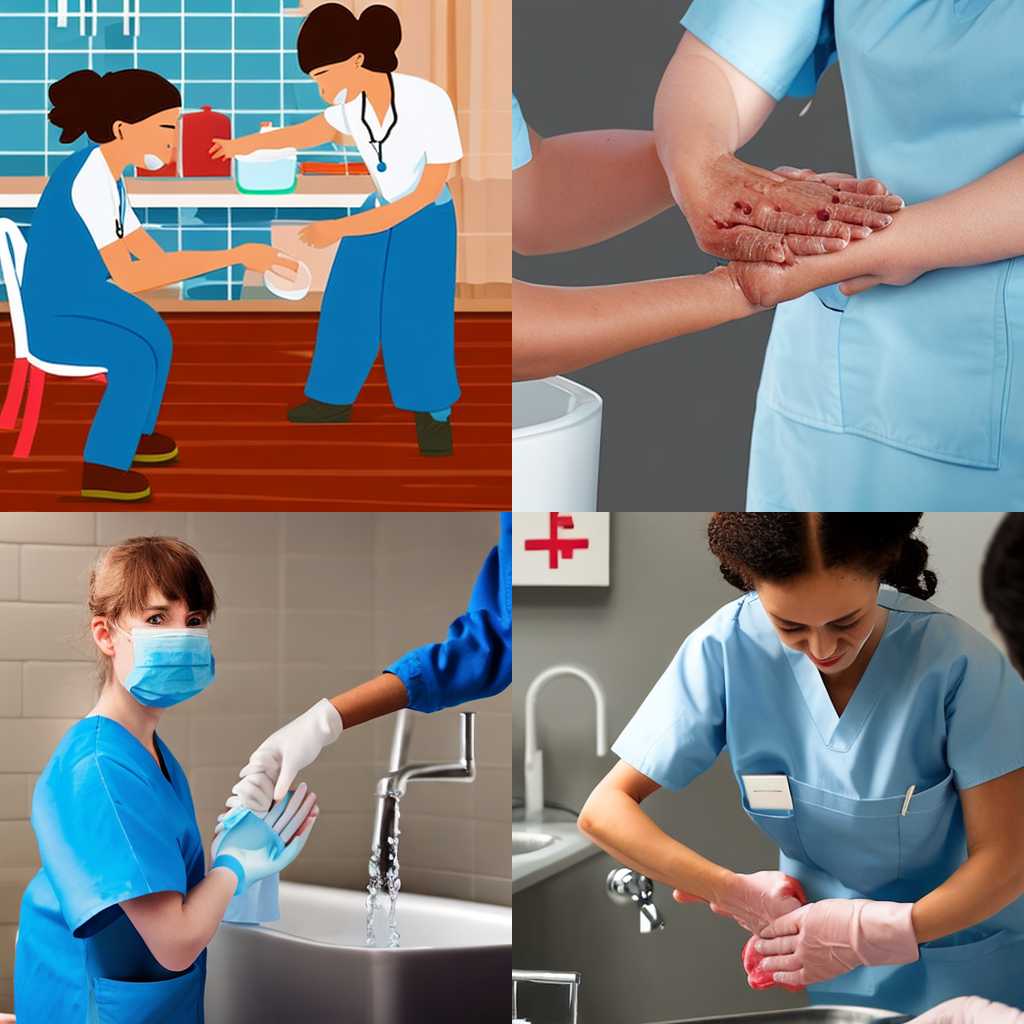 A nurse washing hands