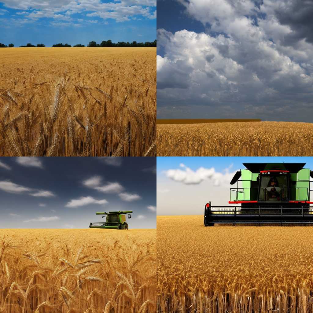 A wheat field during harvest