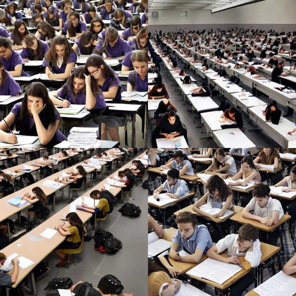 Students during an exam