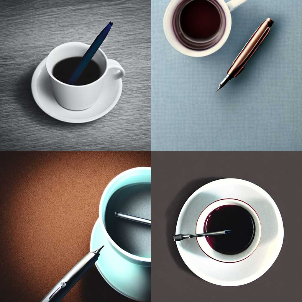 a pen placed in an empty cup