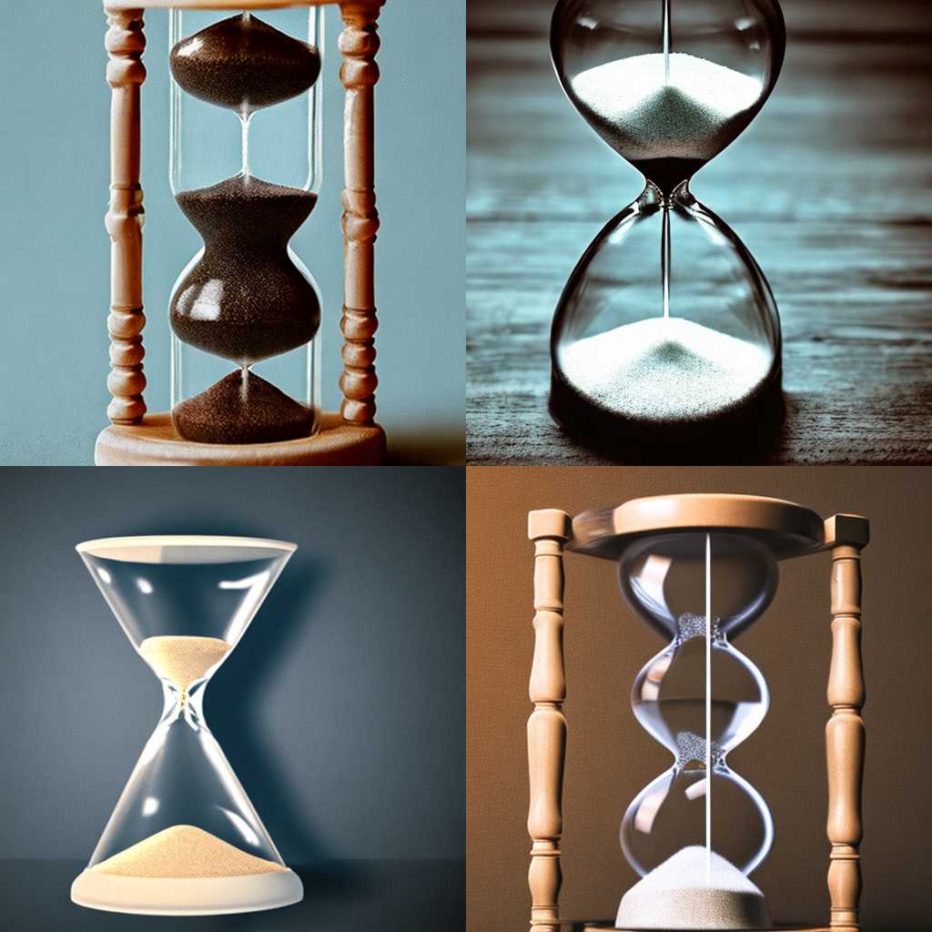 An hourglass just starting to count