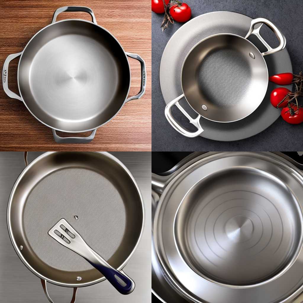 A stainless steel pan heated properly