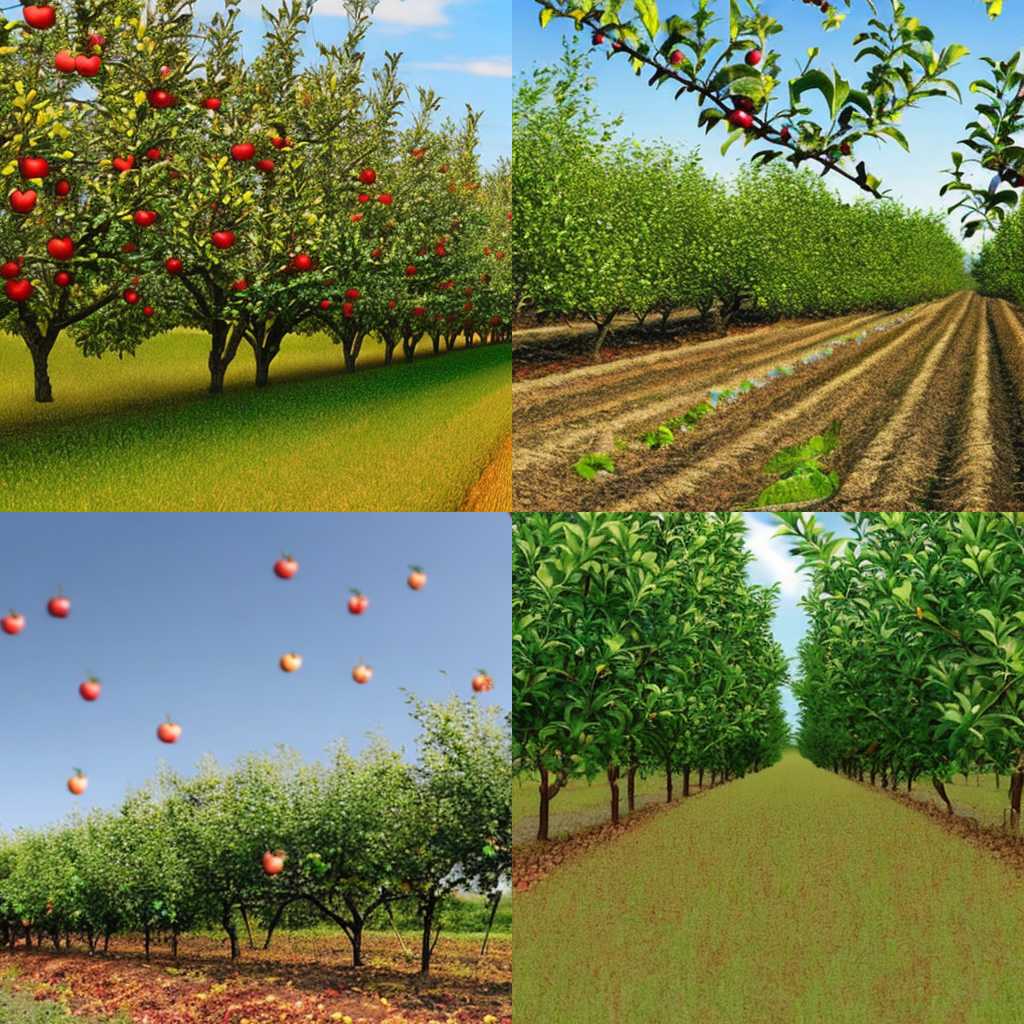 An apple orchard before harvesting