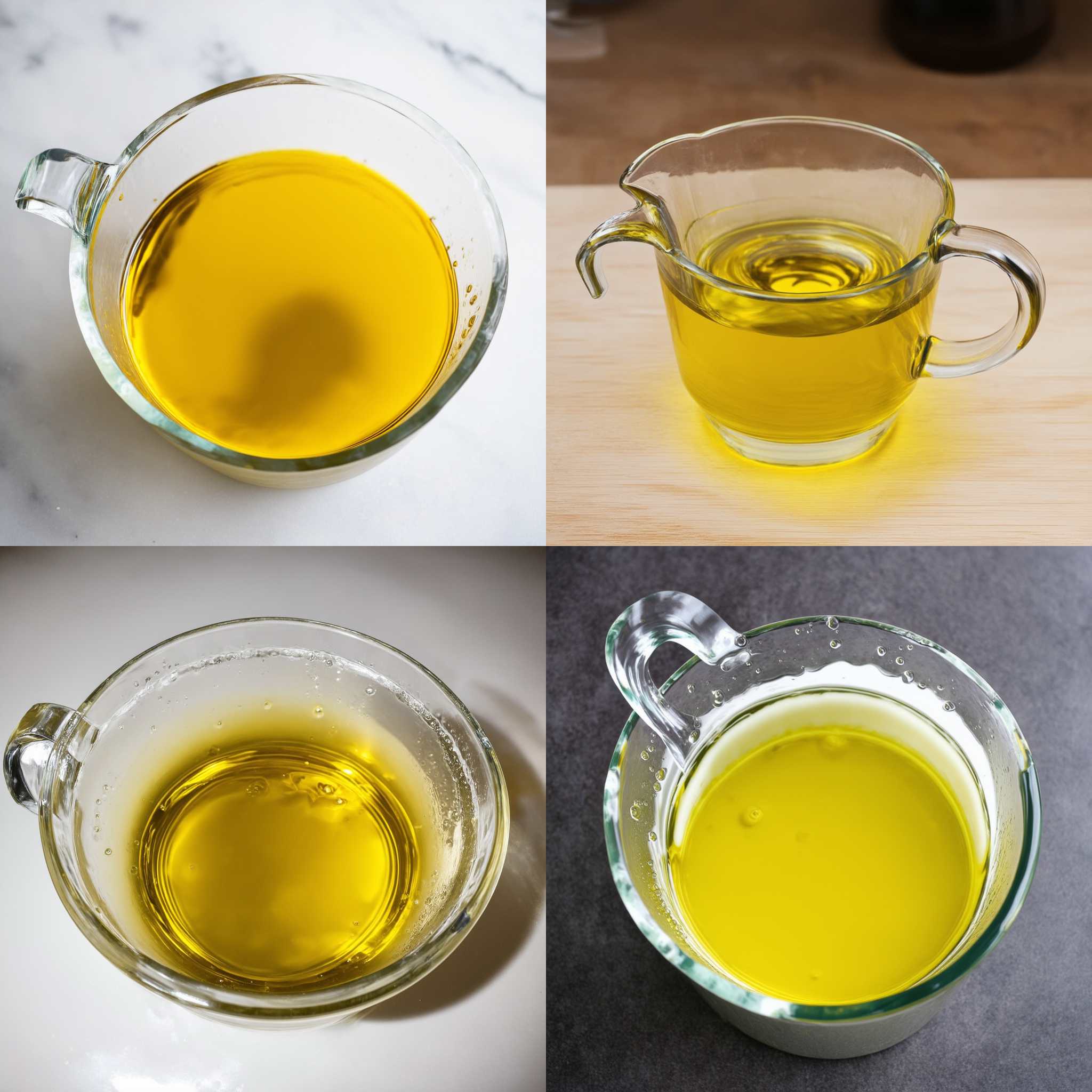 A cup of oil mixed with water