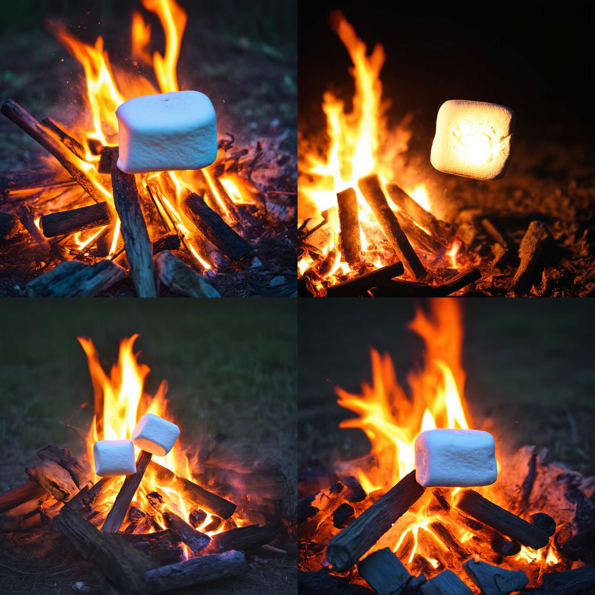 Marshmallow over a bonfire