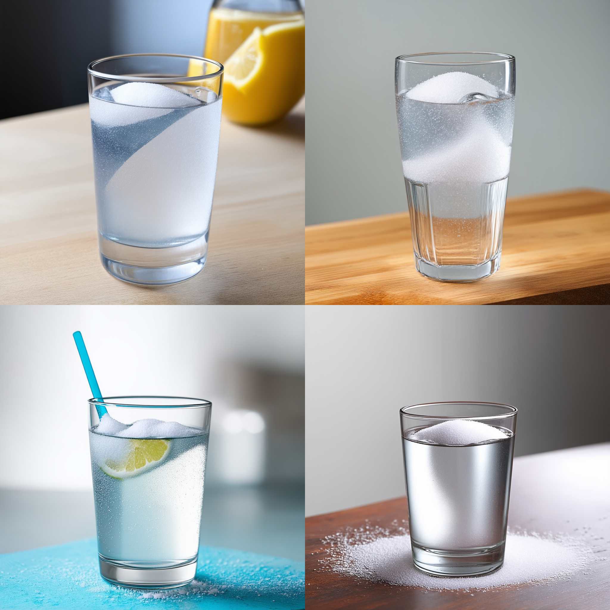 A glass of water mixed with sugar