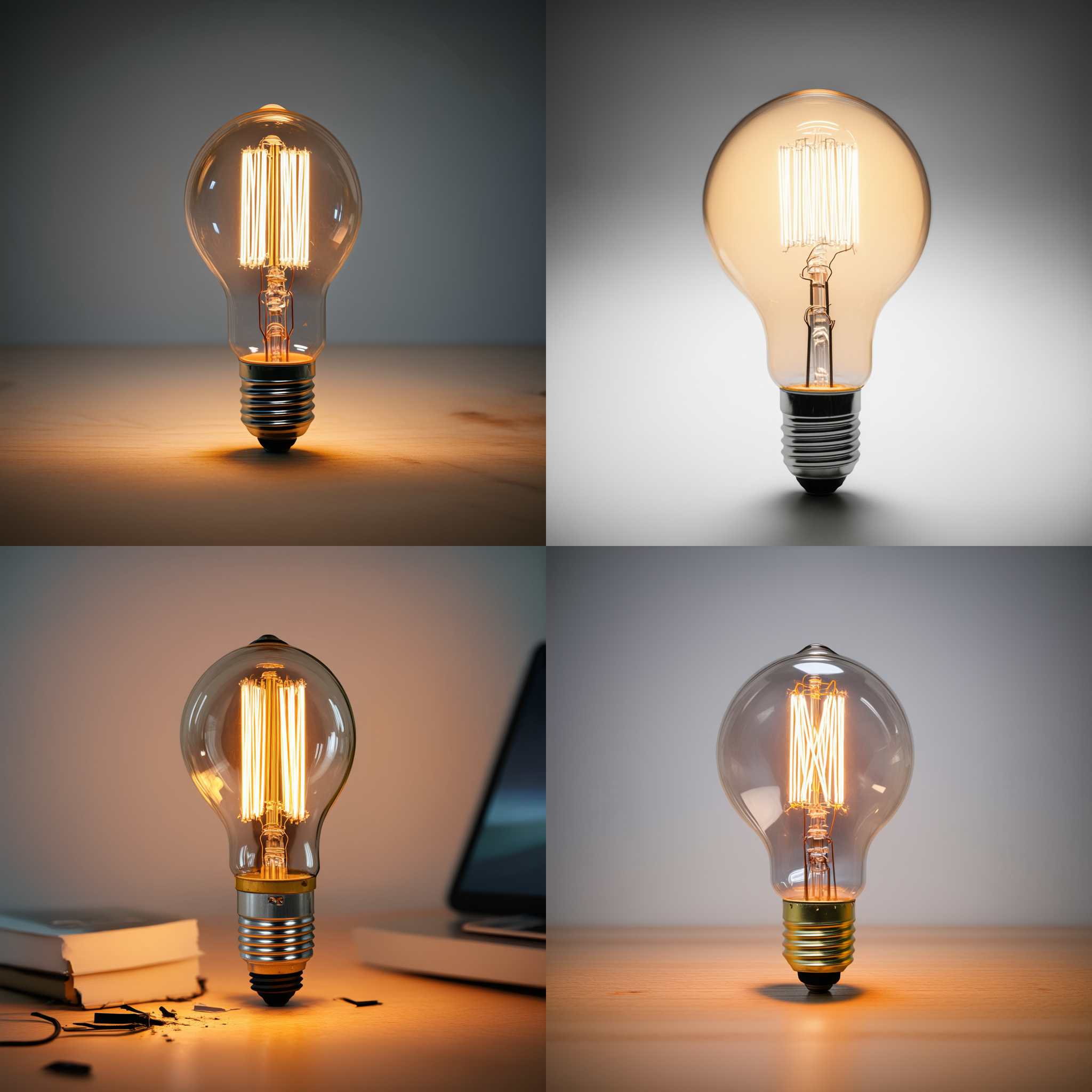 A lightbulb that's on but the filament's broken