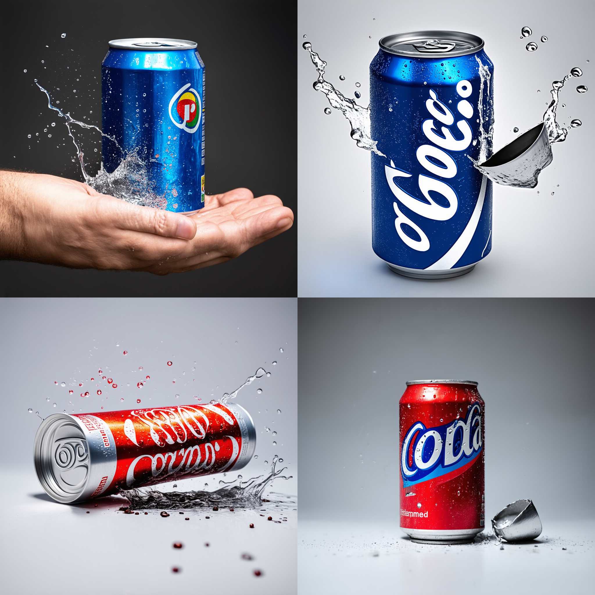 A soda can opened after violently shaken