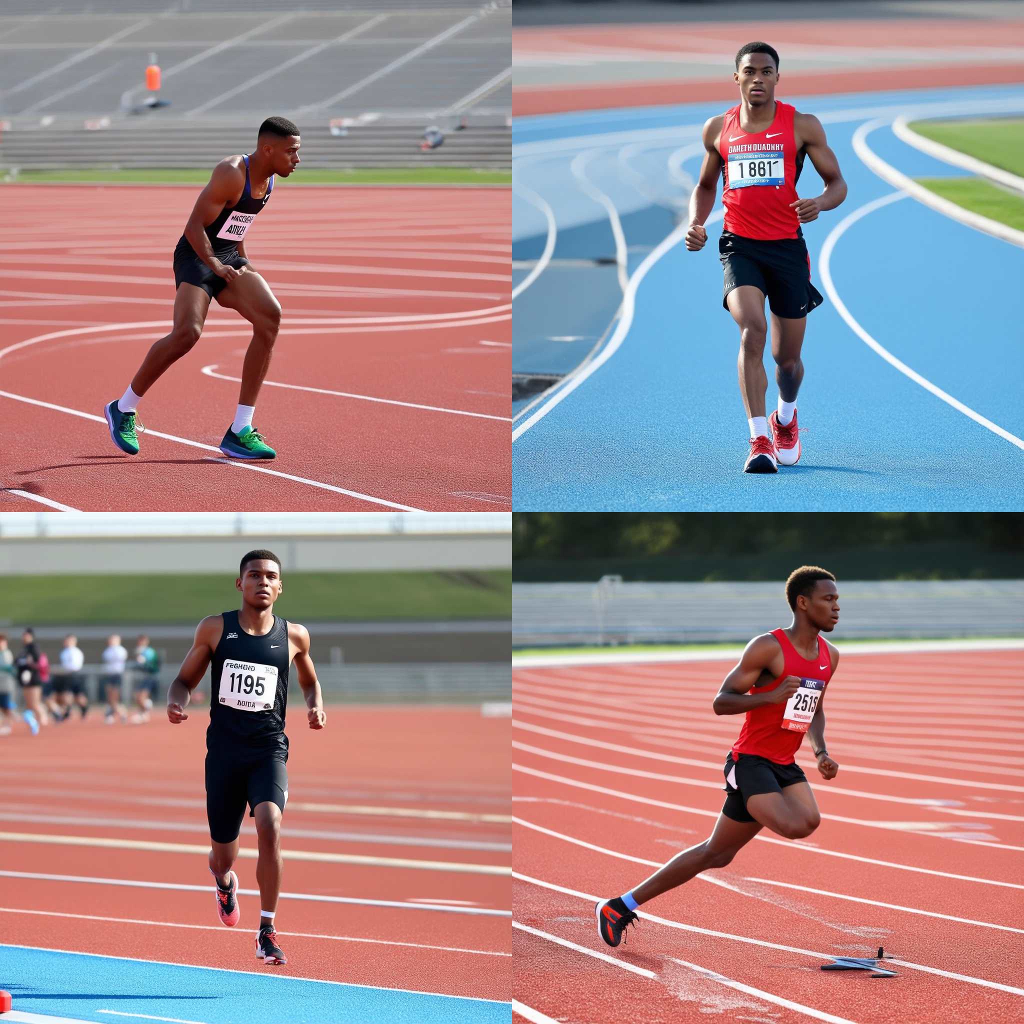 A track athlete waiting for the starting gun