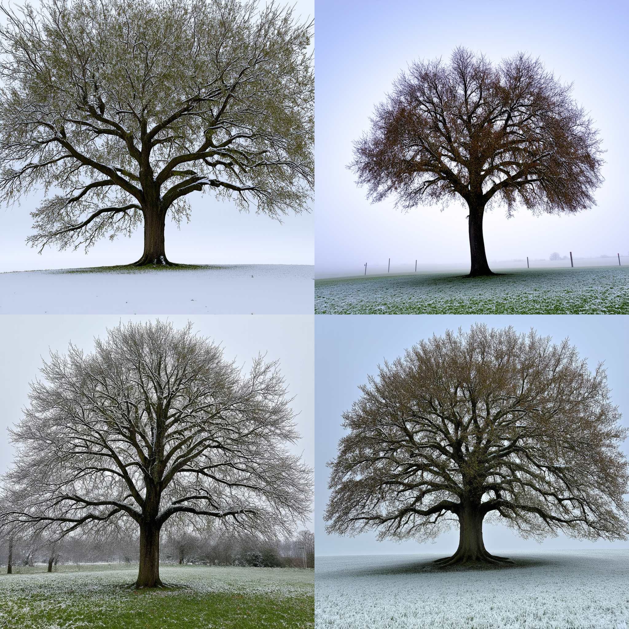 An oak tree in winter