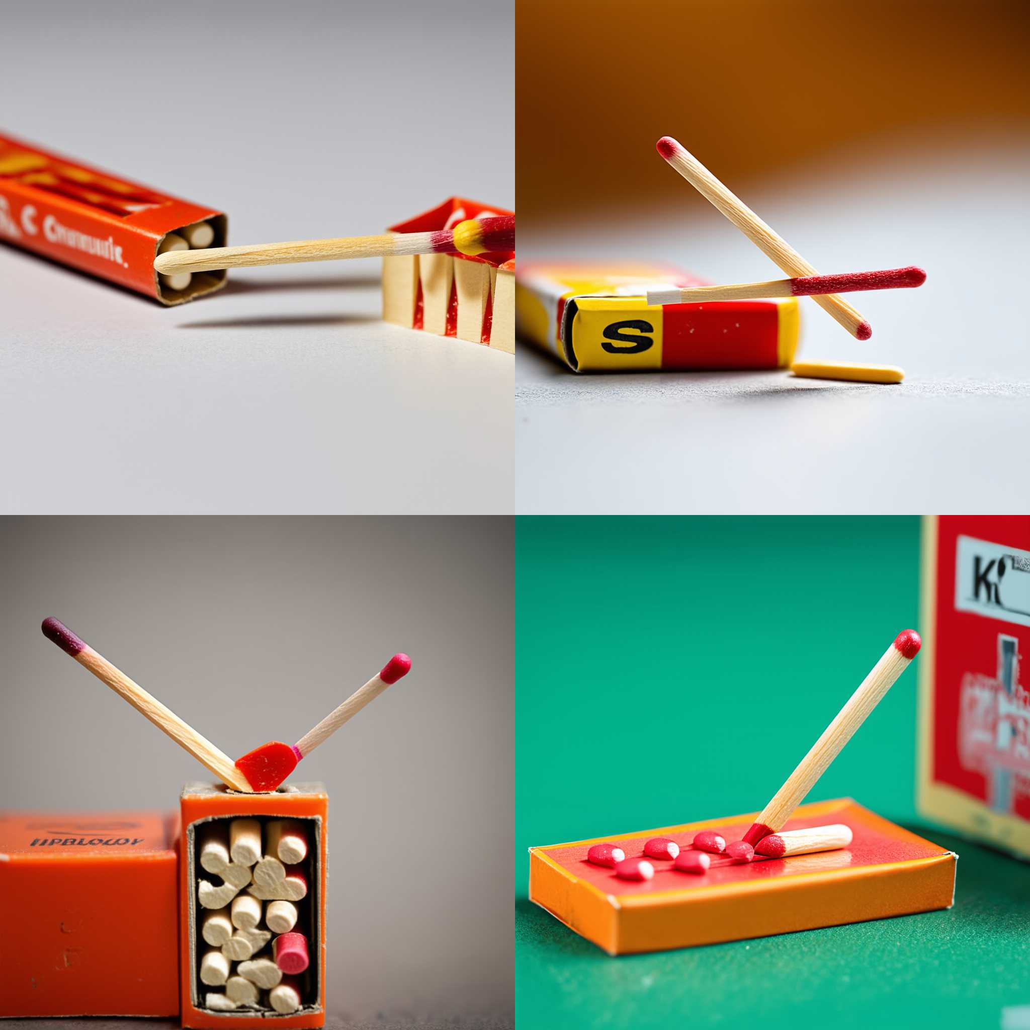 A matchstick struck against a matchbox