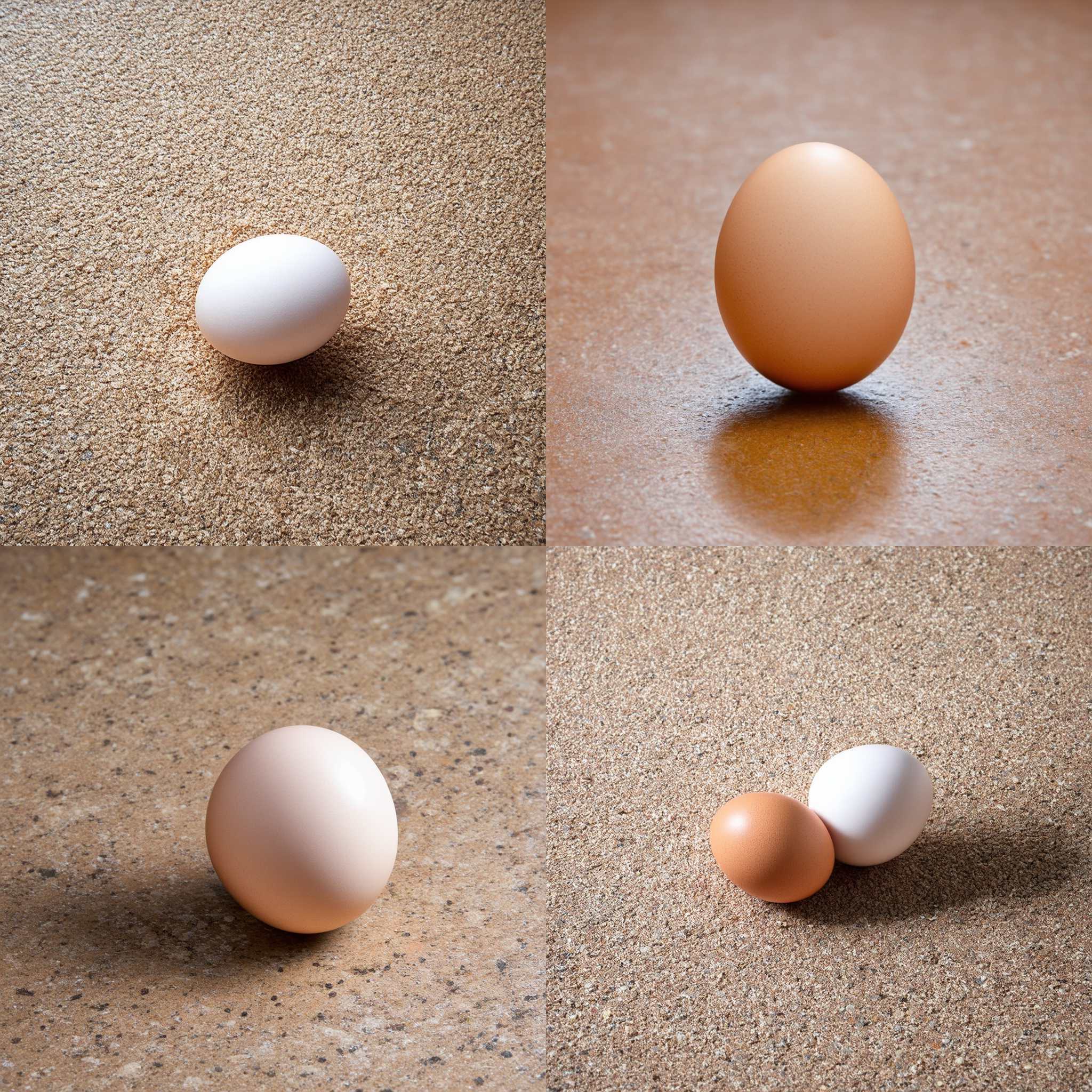 An egg dropped on the floor