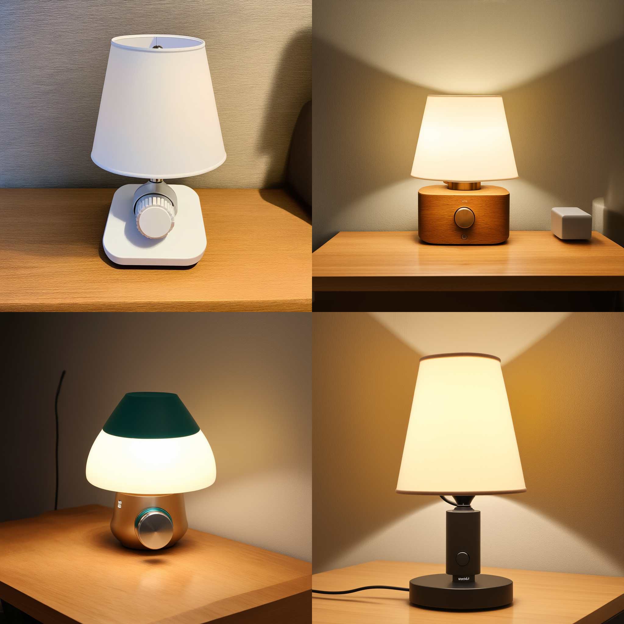 A lamp with the knob switched off