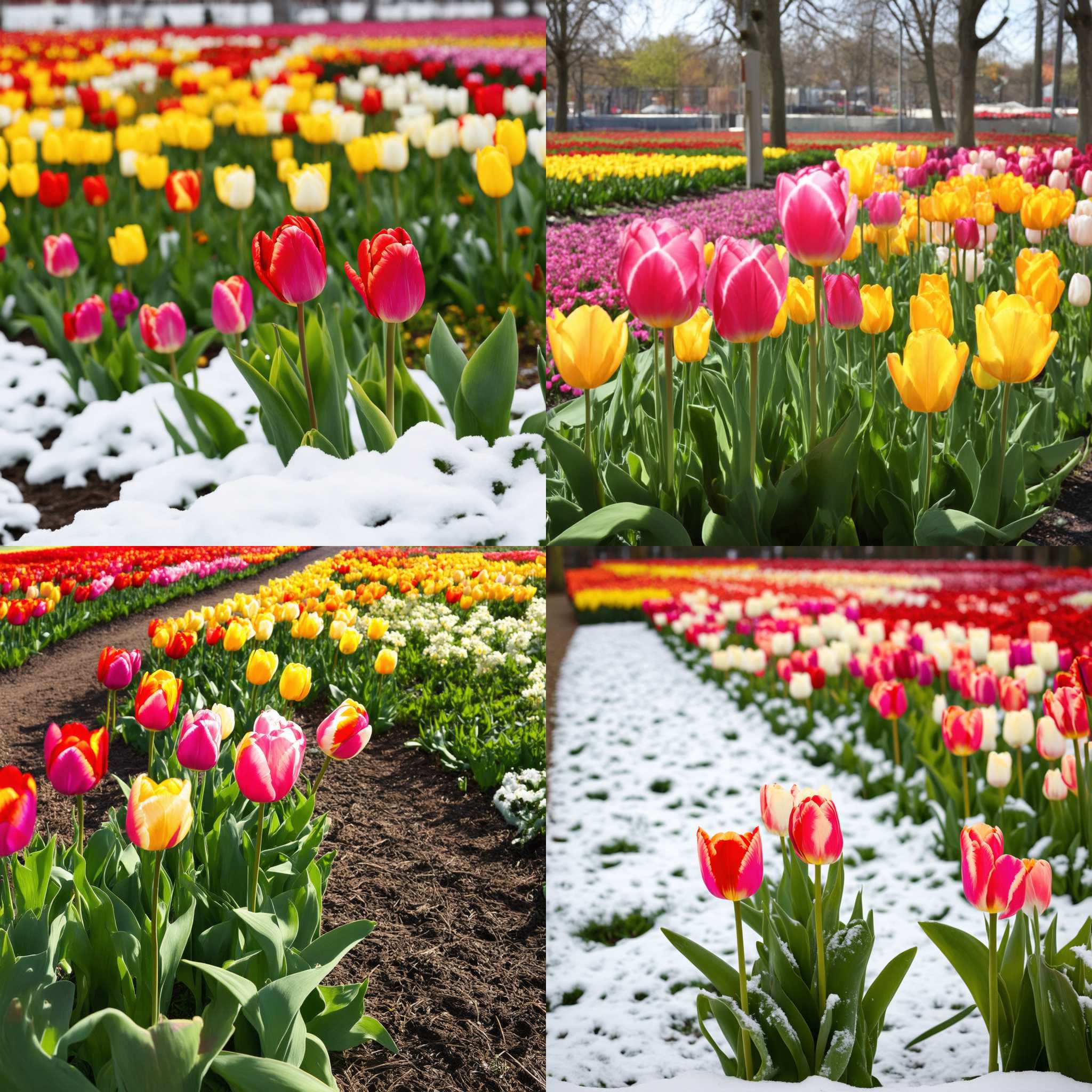 Tulips in winter