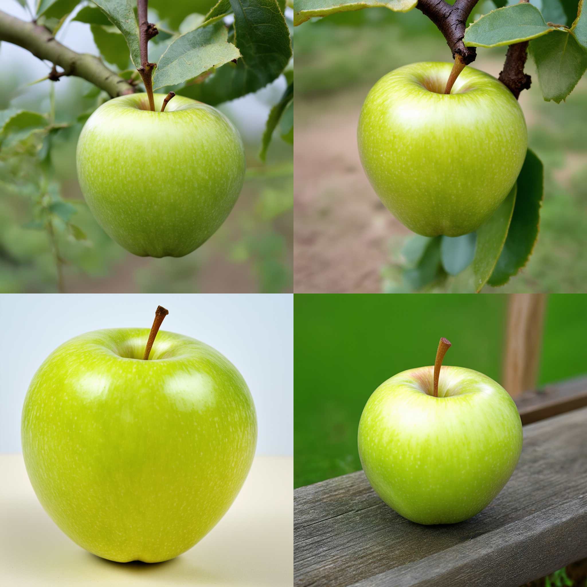 An unripe apple