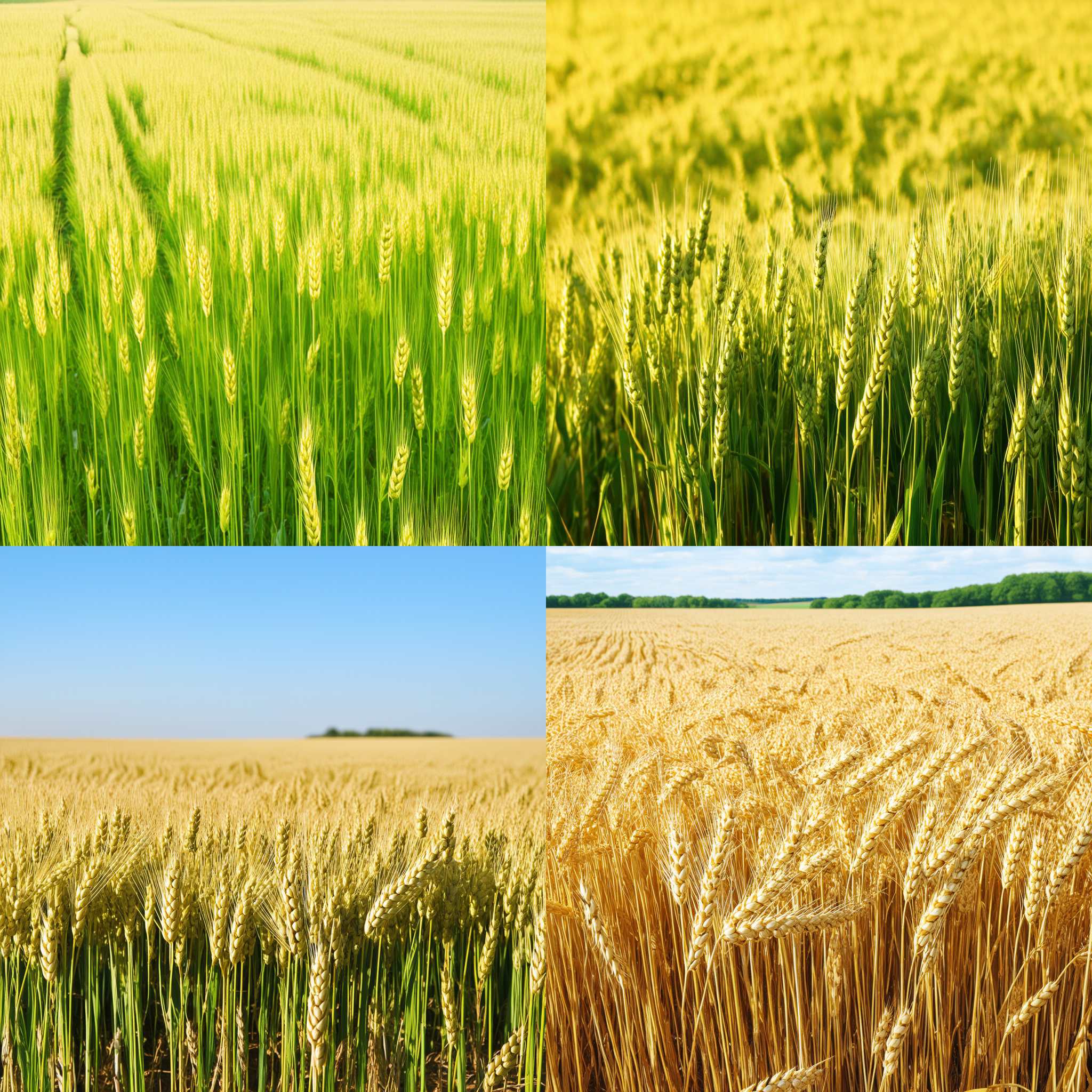 A wheat field in the spring