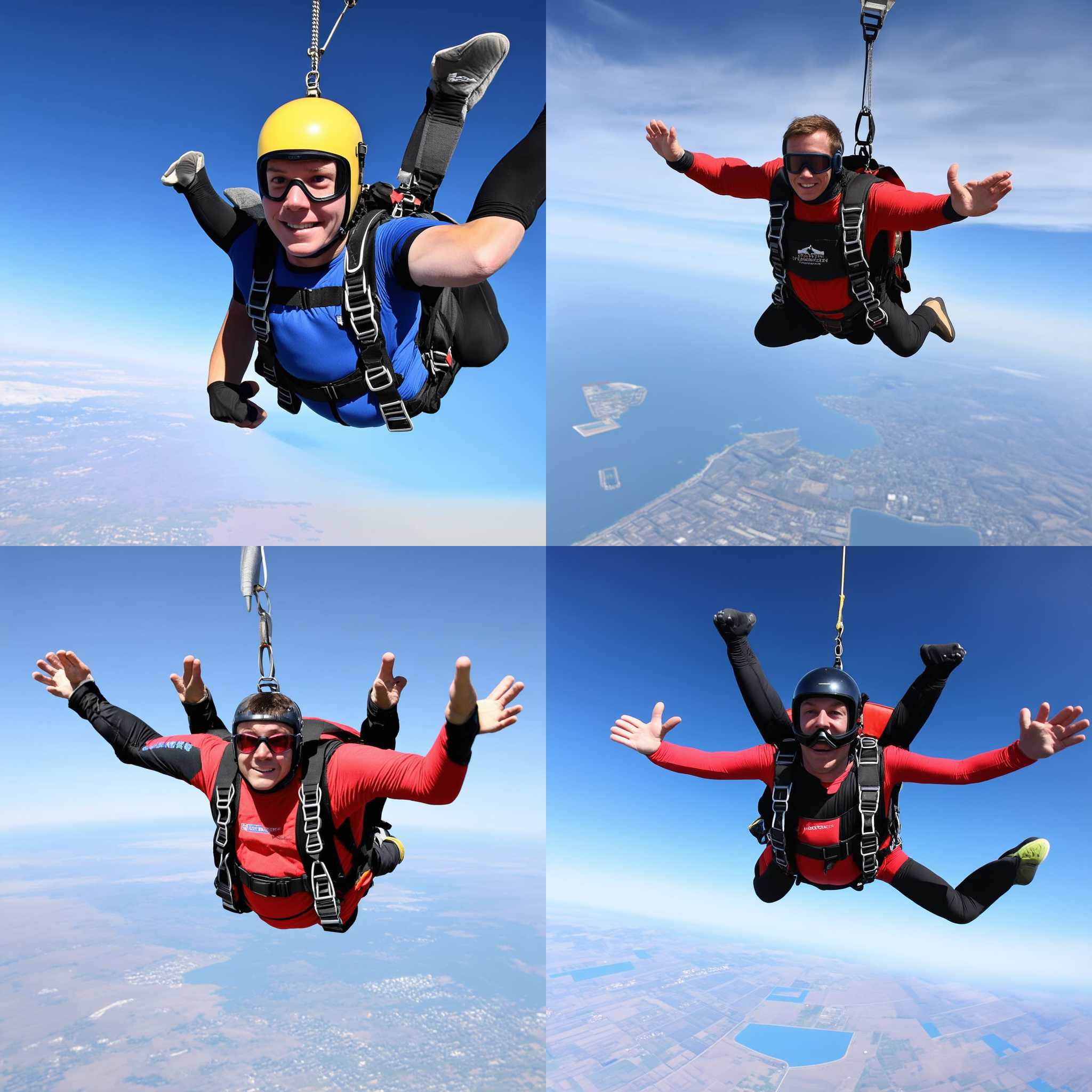 A skydiver ready to jump