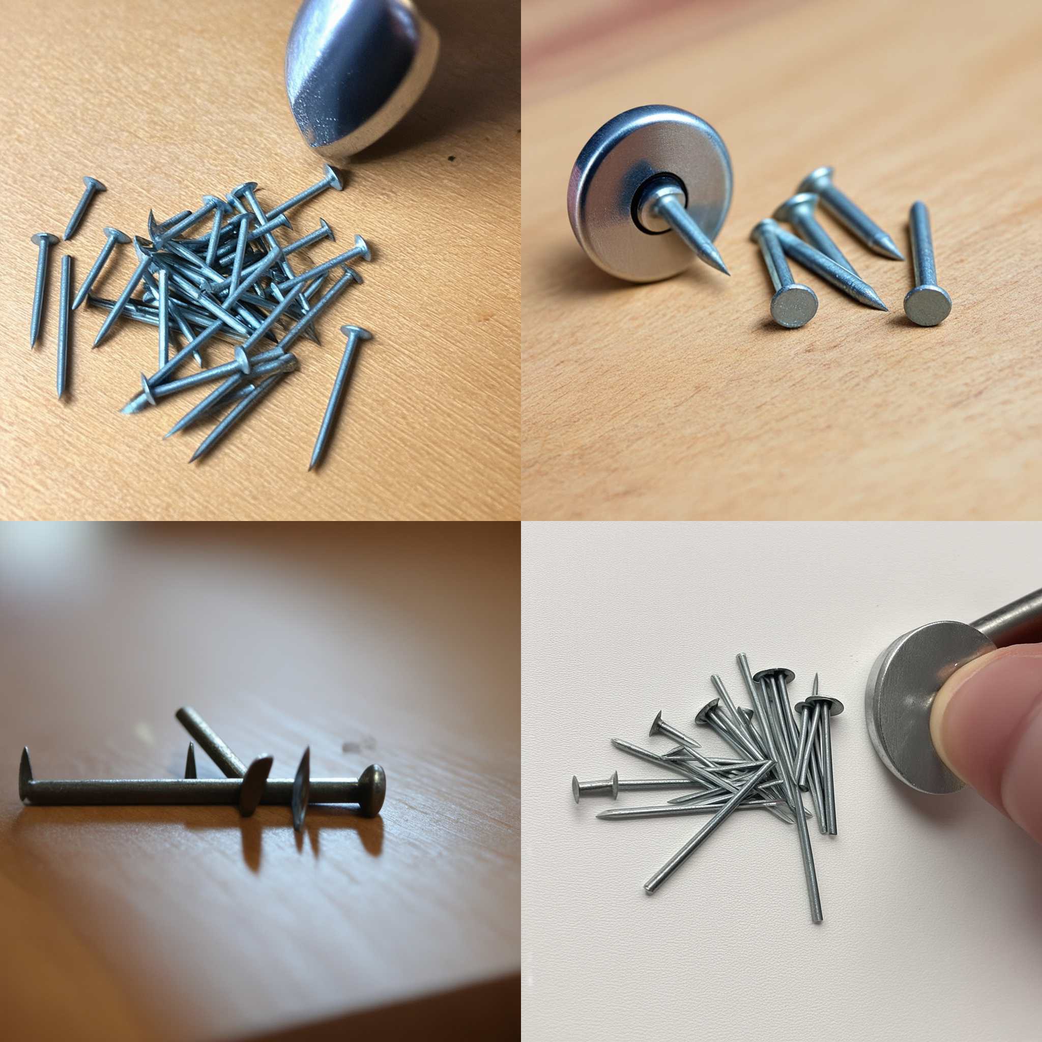 Iron nails and a magnet