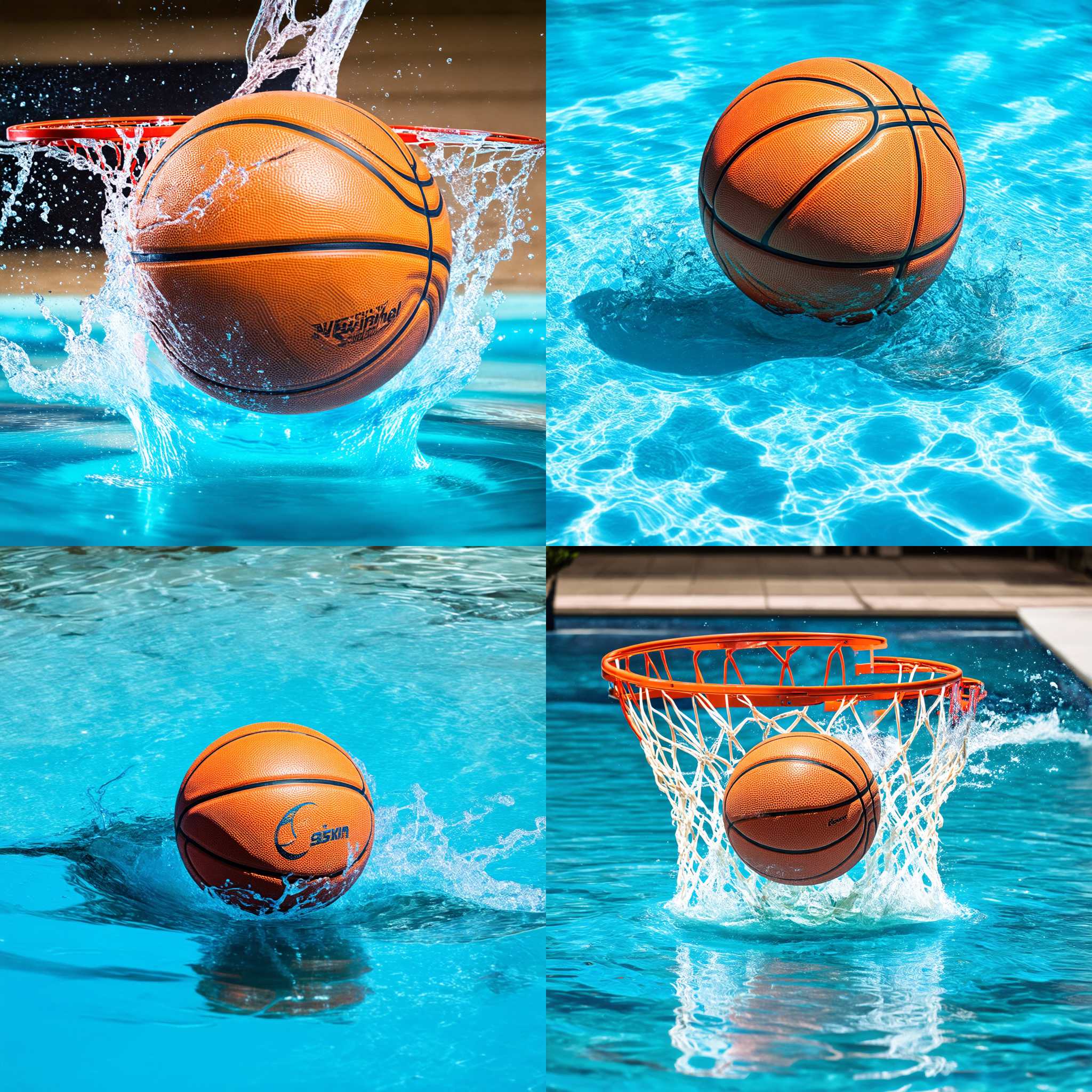 A basketball in water