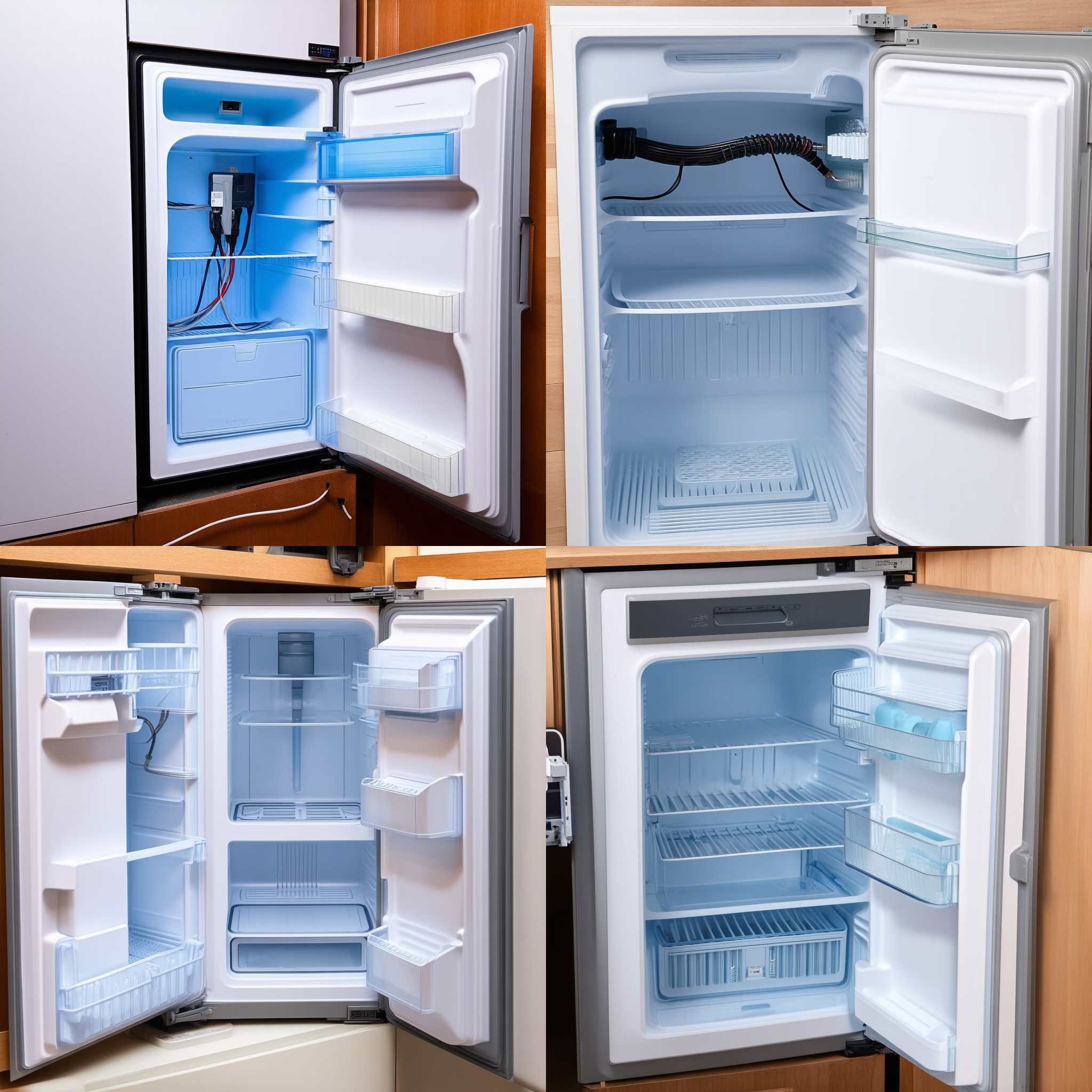 An open fridge disconnected from electricity