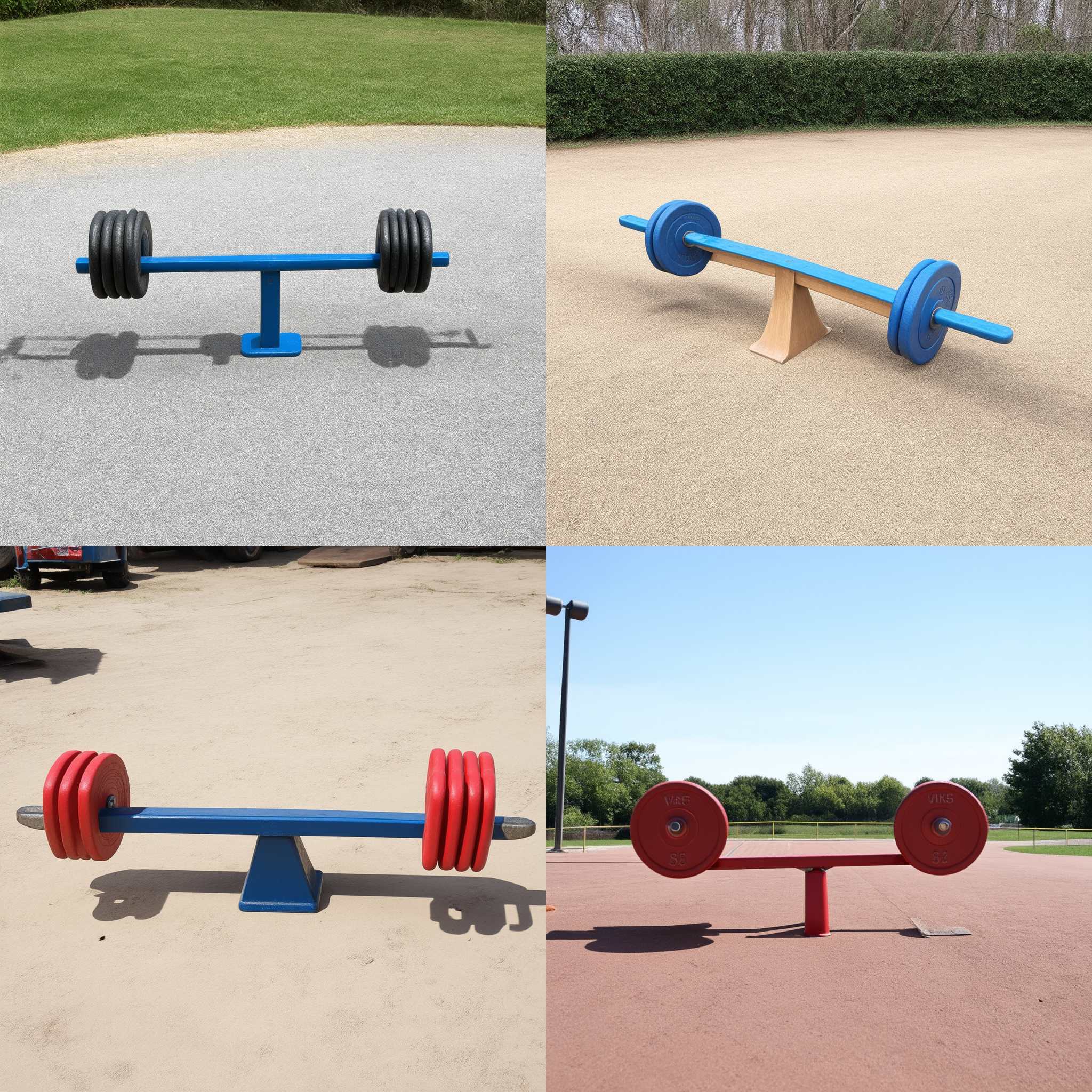 A seesaw with even weights on both sides