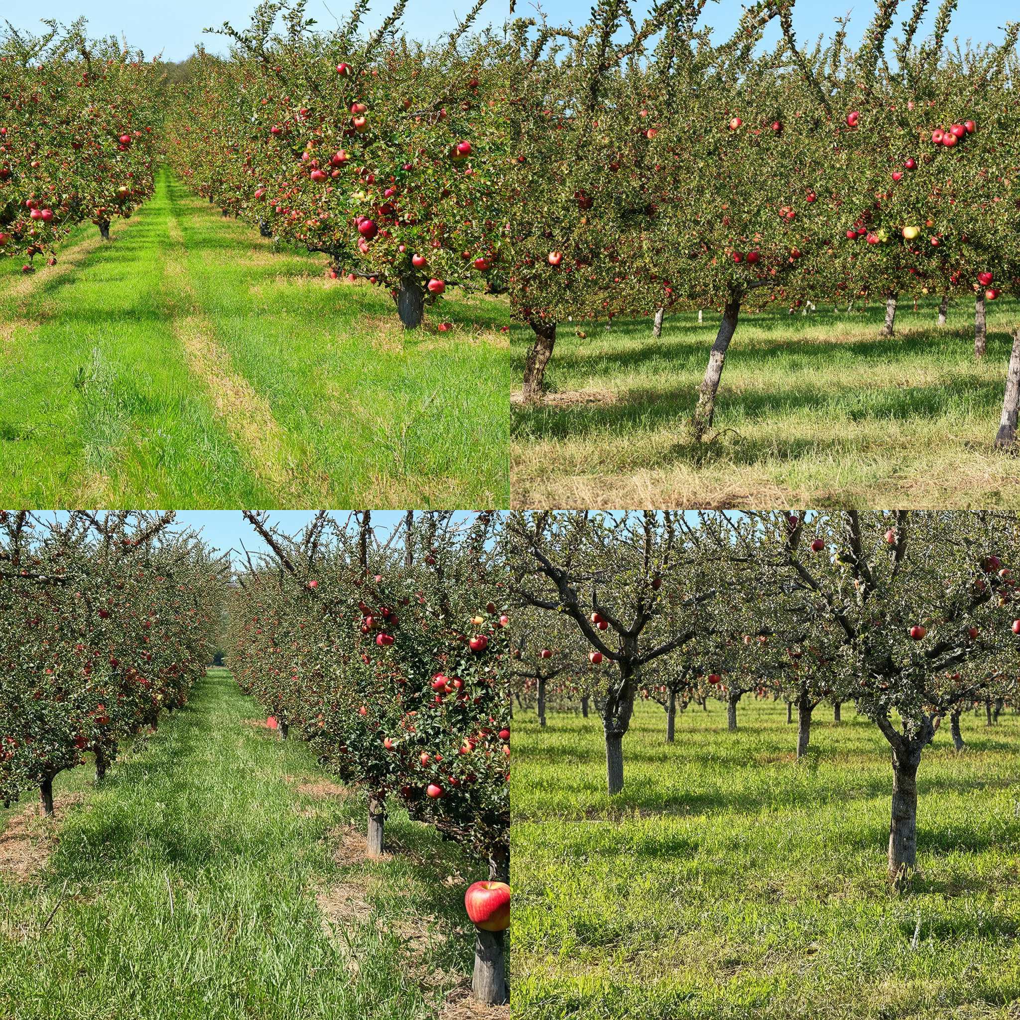 An apple orchard after harvesting is over