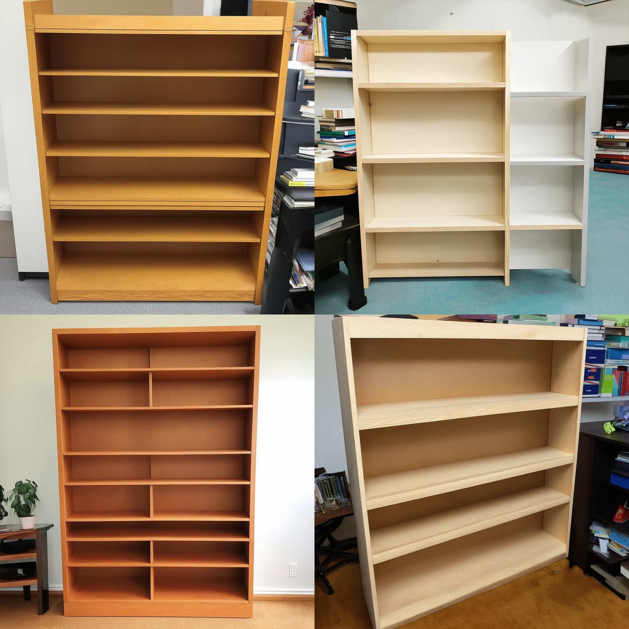 A bookshelf just assembled