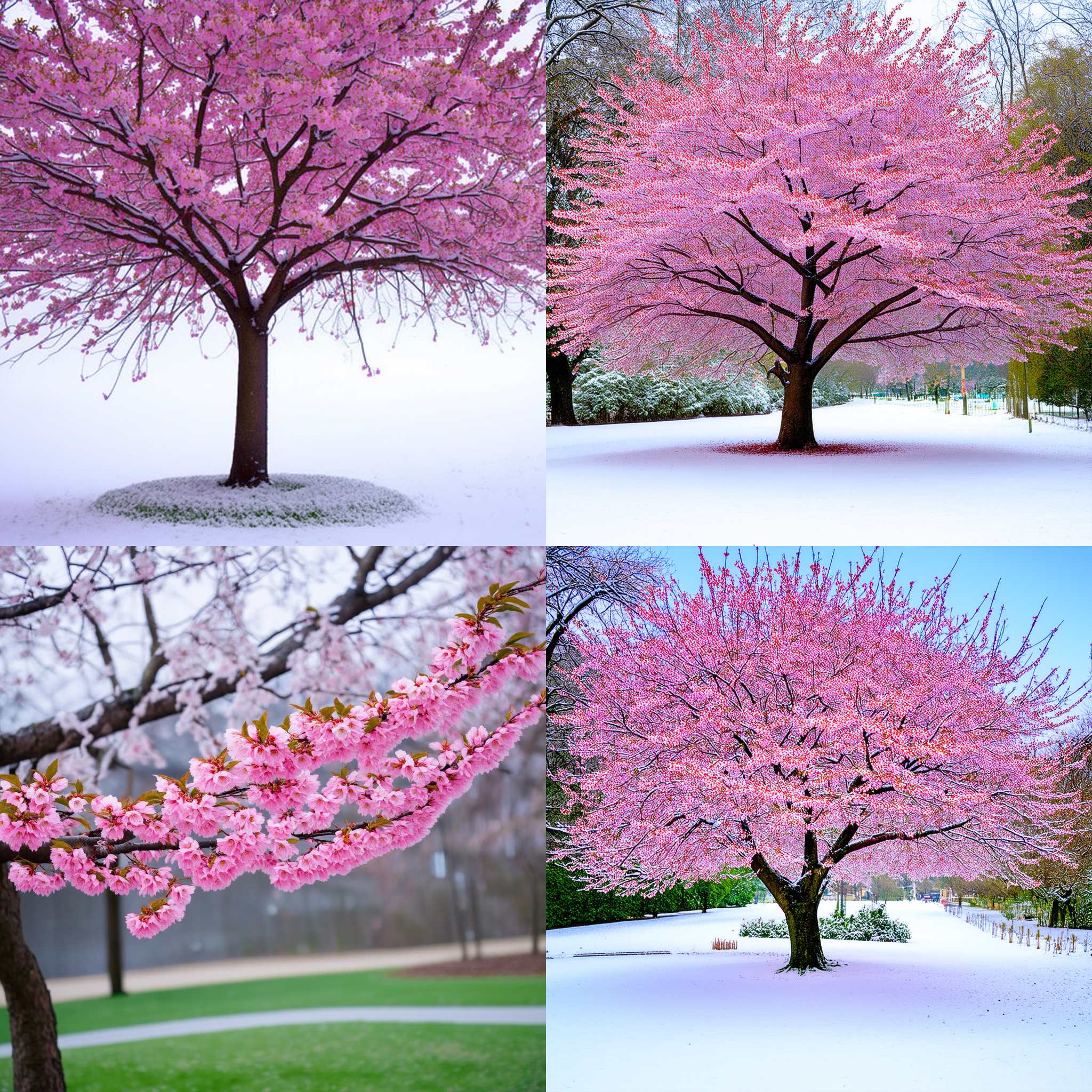 A cherry tree in winter