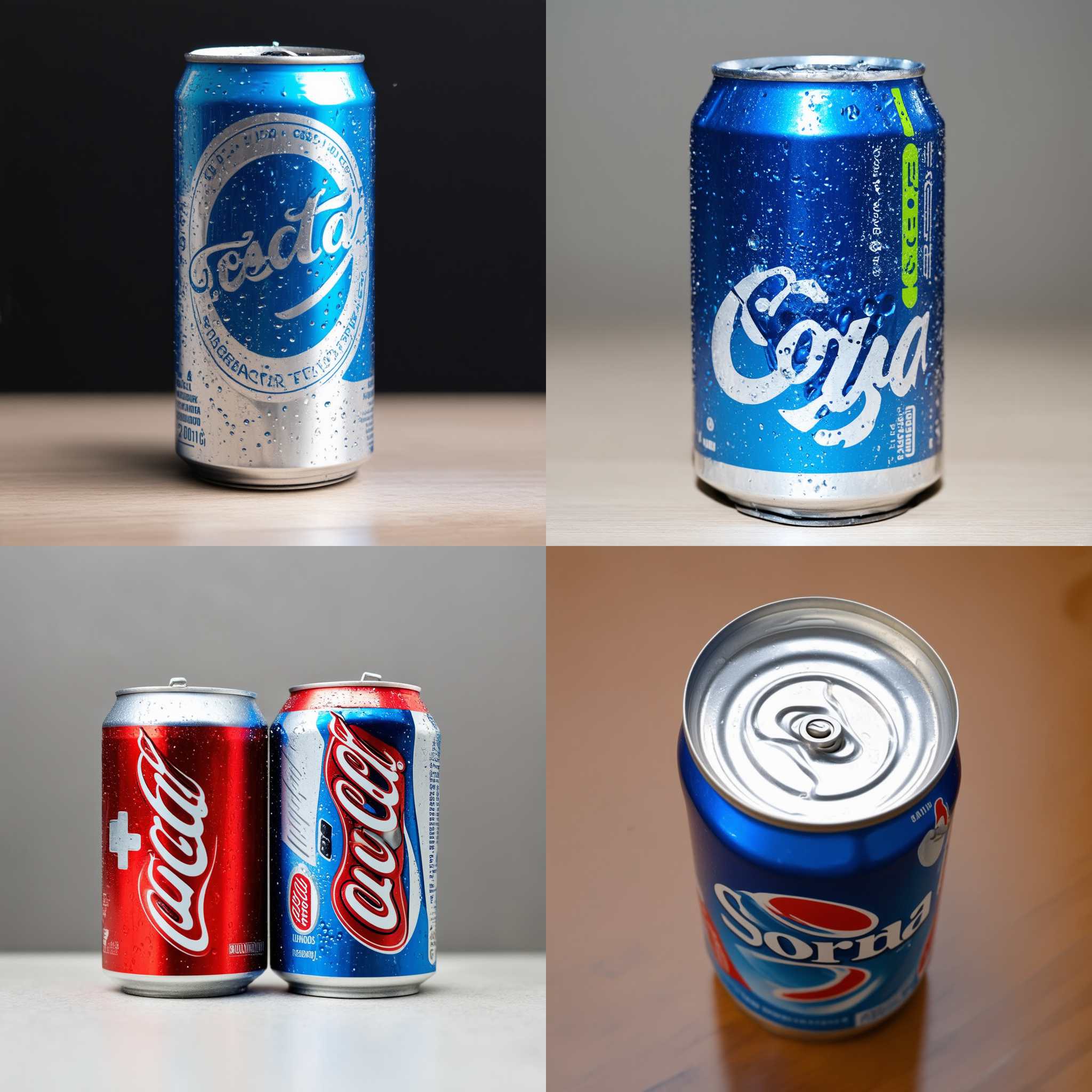 A soda can opened slowly