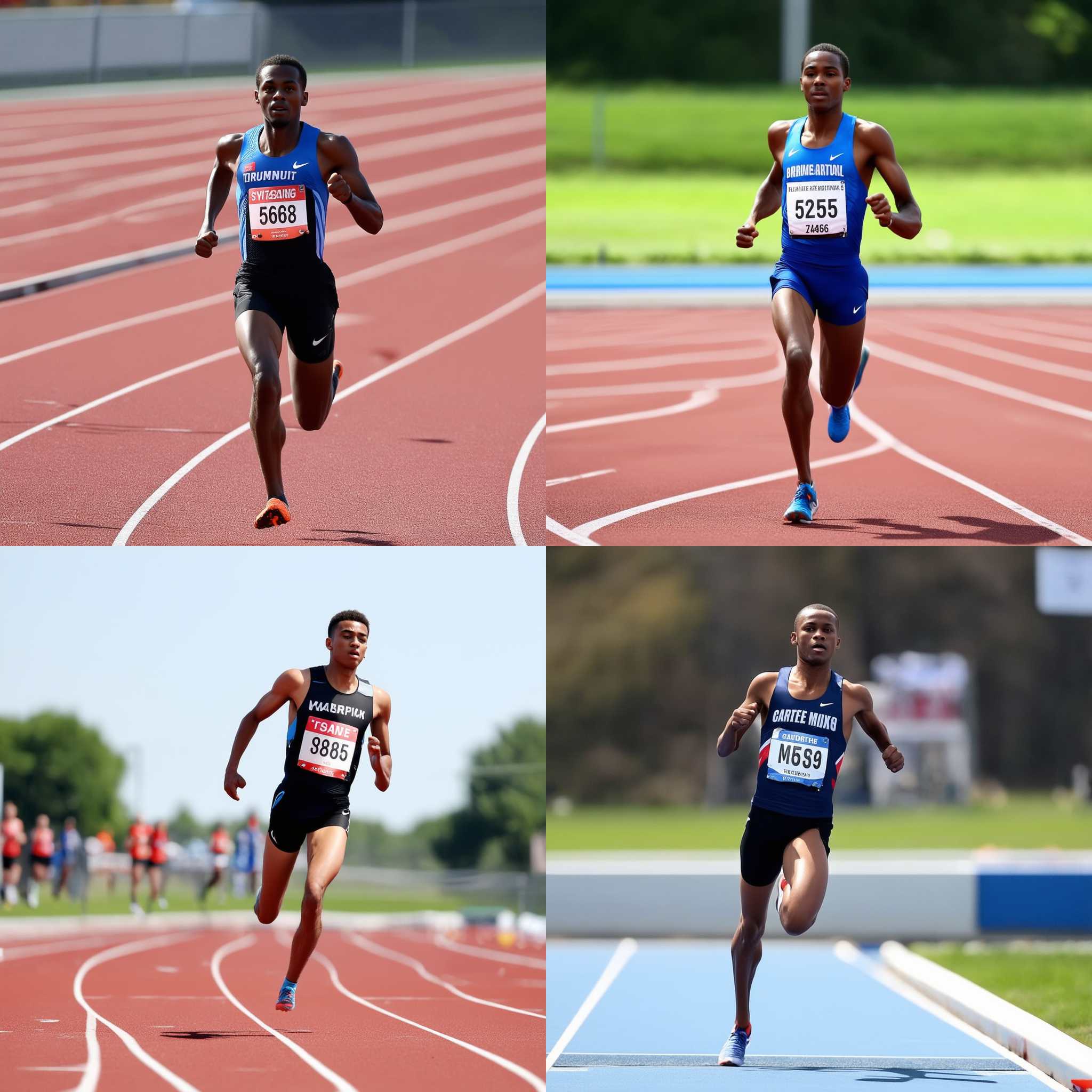 A track athlete competing in a race