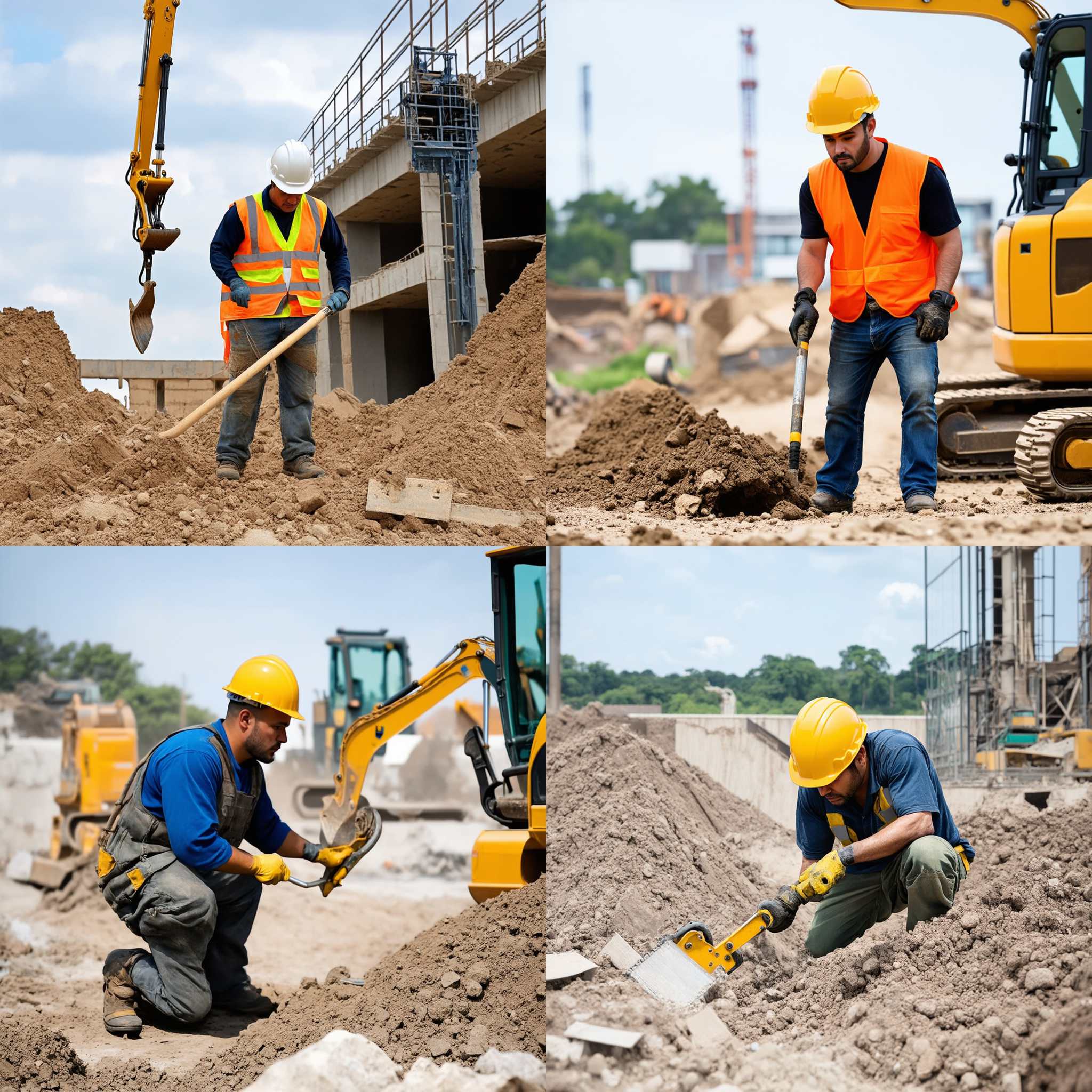 A construction worker work