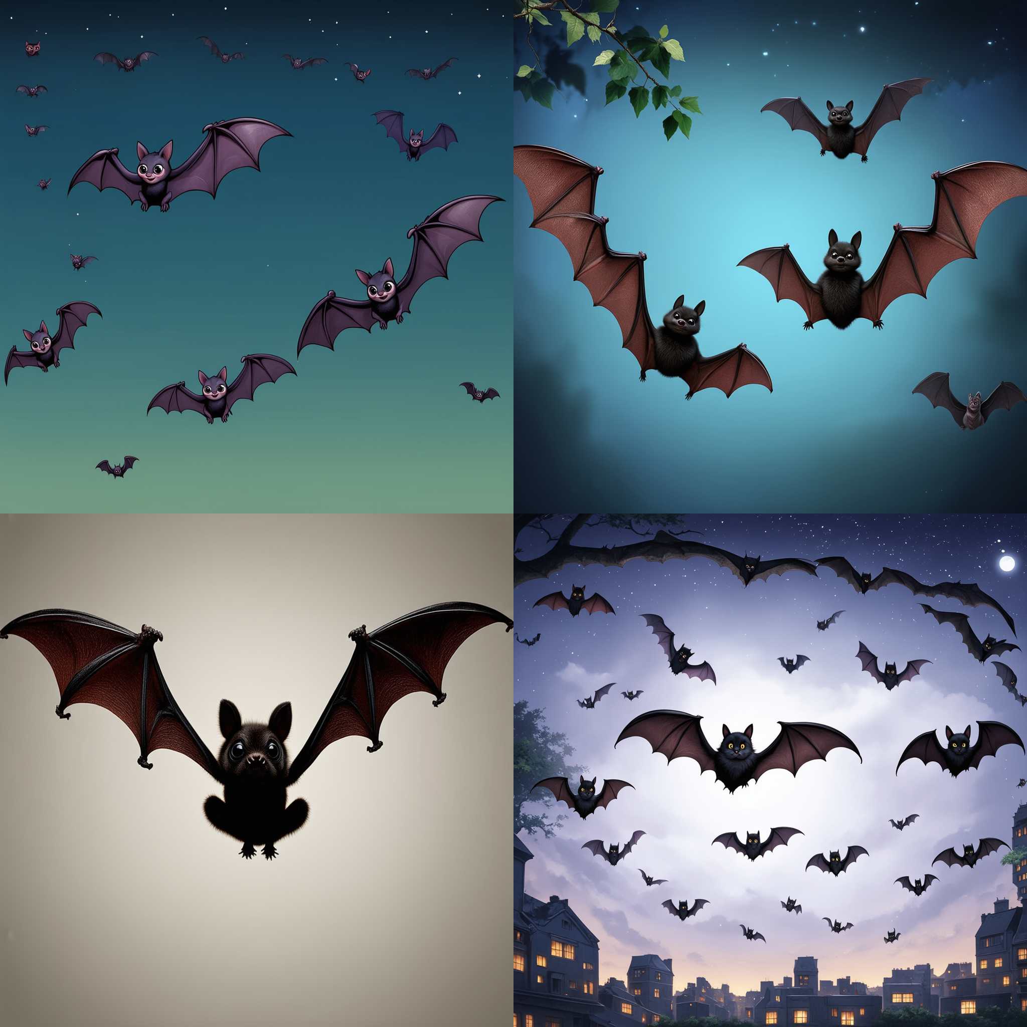 Bats during the night