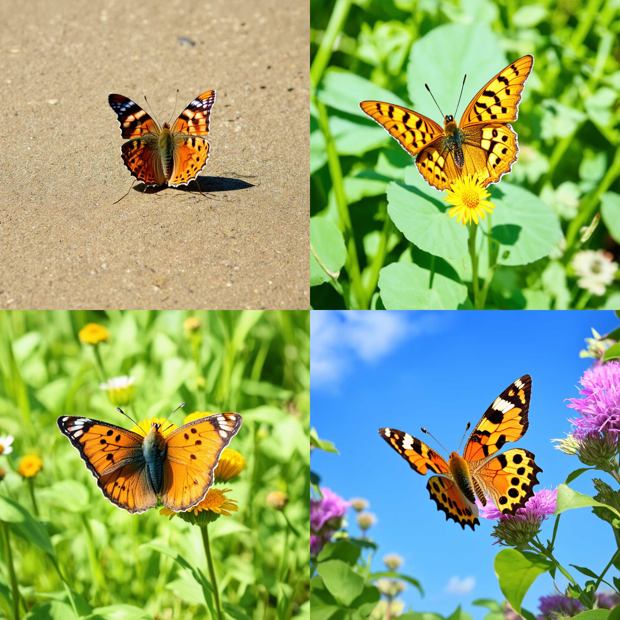 A butterfly on a sunny day