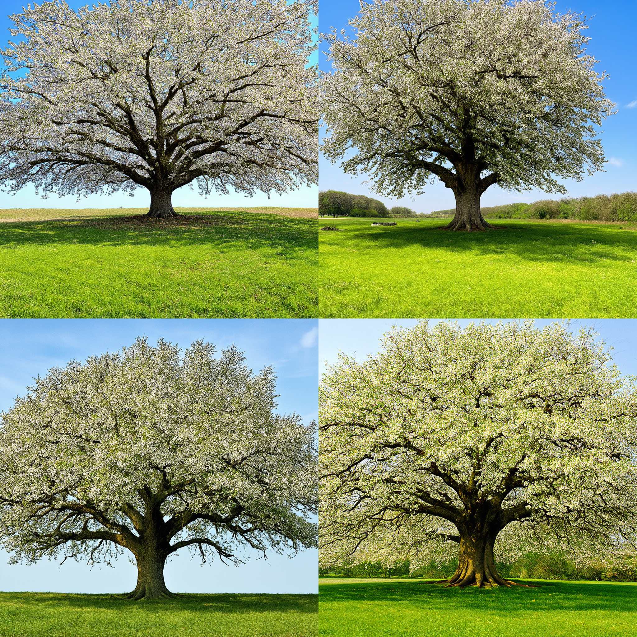 An oak tree in spring