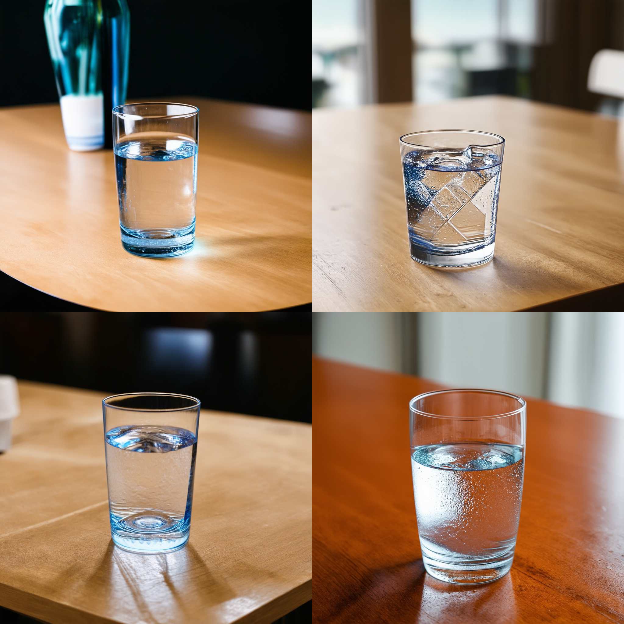 A glass of water placed on a table